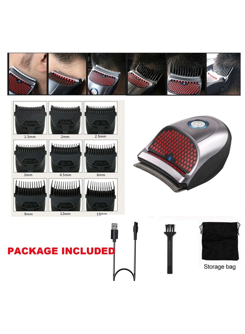 SYOSI Shortcut Hair Clippers Self-Haircut Kit for Men - Cordless Electric Trimmer with 9 Combs - USB Rechargeable Professional Hair Cutting Machine - Image 4