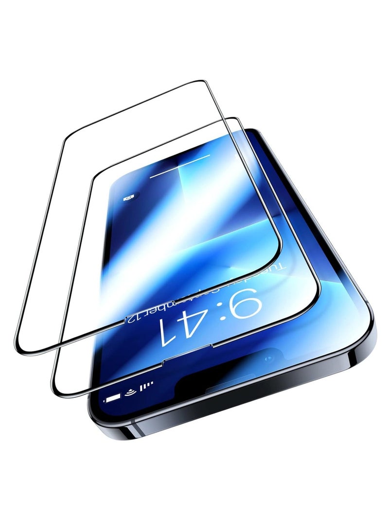 Raxoom "2-Pack Tempered Glass Screen Protector for iPhone 14/13/13 Pro â€“ Full Coverage, 9H Military Shatterproof Protection, Easy Installation, Bubble-Free, Case-Friendly, 6.1''" - Image 1