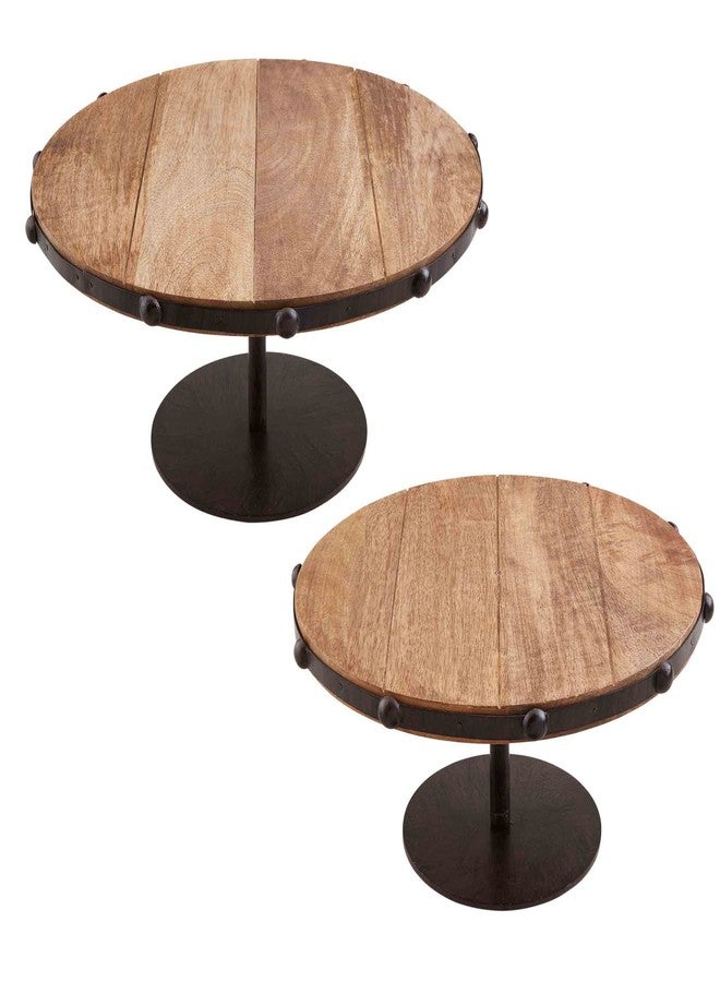 Mud Pie Wood Metal Beaded Riser, Small, 10" Dia - Image 2