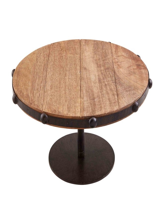 Mud Pie Wood Metal Beaded Riser, Small, 10" Dia - Image 1