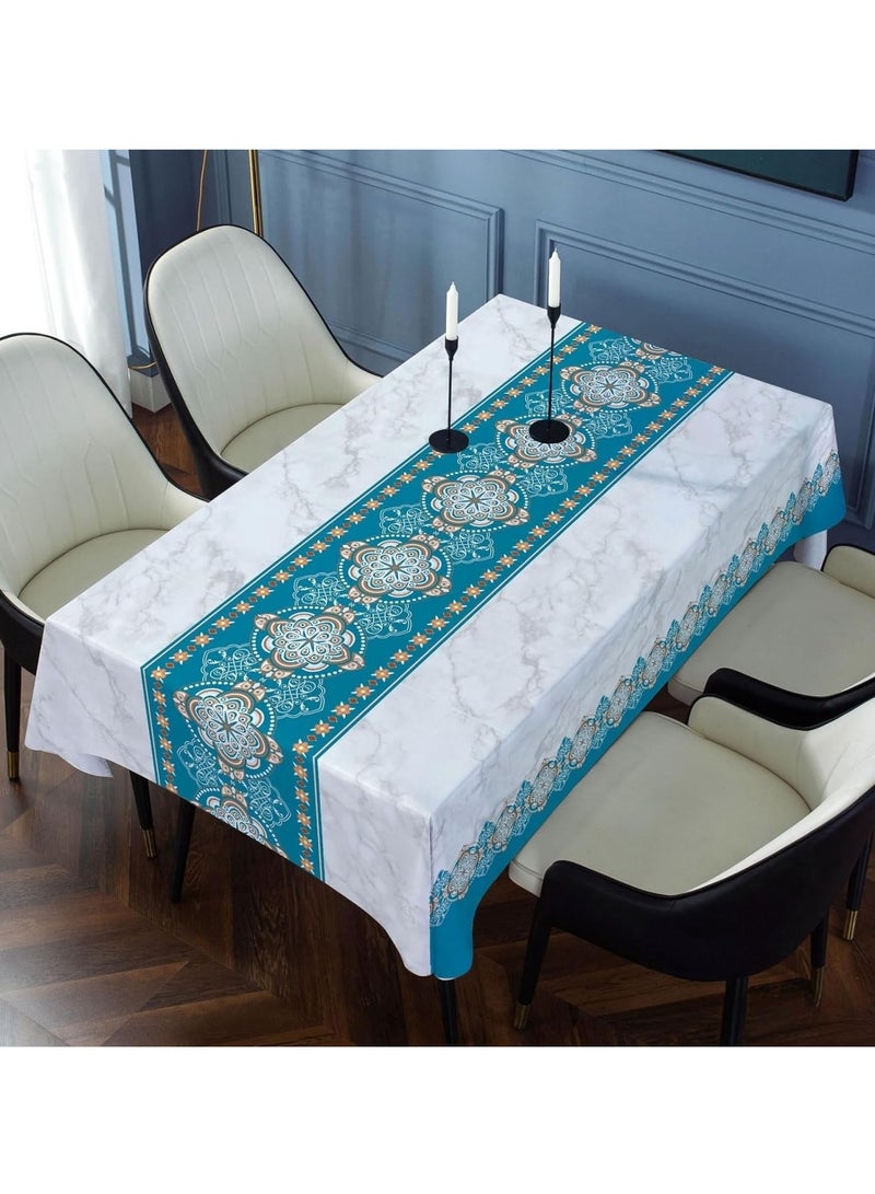Heavy Duty Vinyl Tablecloth PVC Tablecloth Oil Proof Waterproof Stain Resistant Proof Wipeable Table Cover for Kitchen and Dining Room