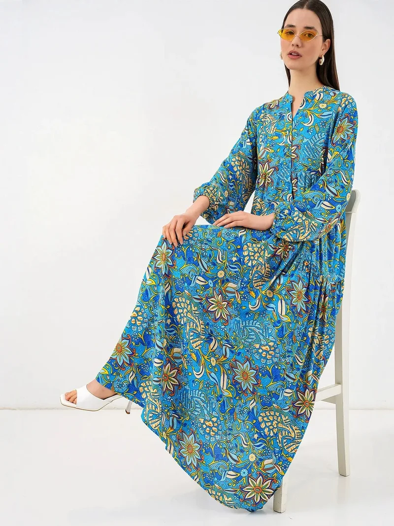 بيغ دارت BDART Patterned V-Neck Maxi Dress