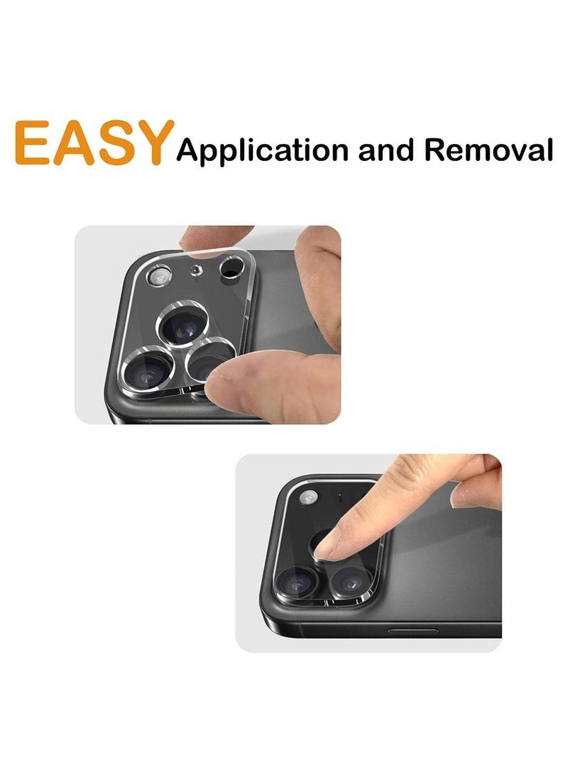 Wtech Apple iPhone 18 Pro 5G 2026 HD Back Camera Lens Protector Tempered Glass (MLHCCR) - Clear/Black - Image 4
