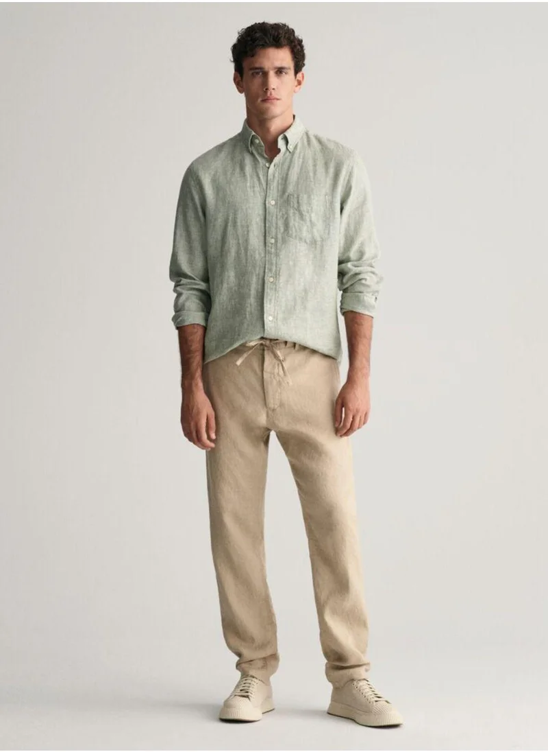 غانت Gant Relaxed Fit Linen Drawstring Pants