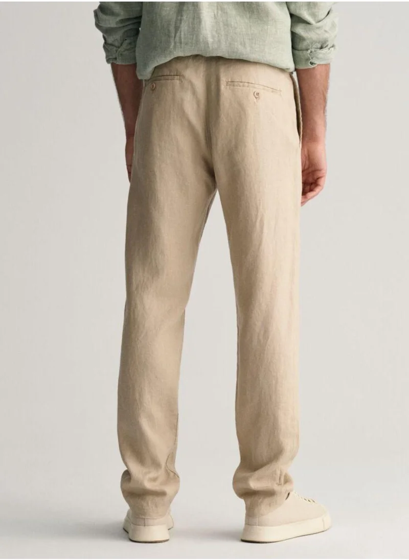 غانت Gant Relaxed Fit Linen Drawstring Pants