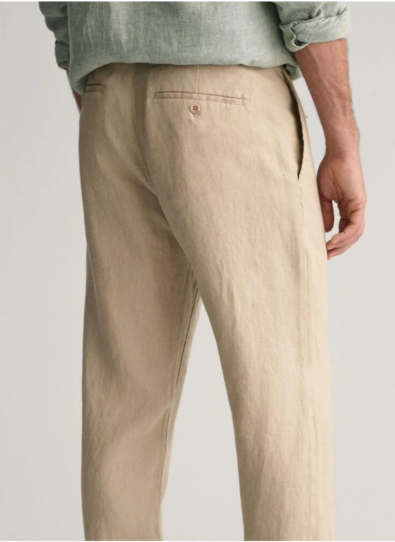 غانت Gant Relaxed Fit Linen Drawstring Pants