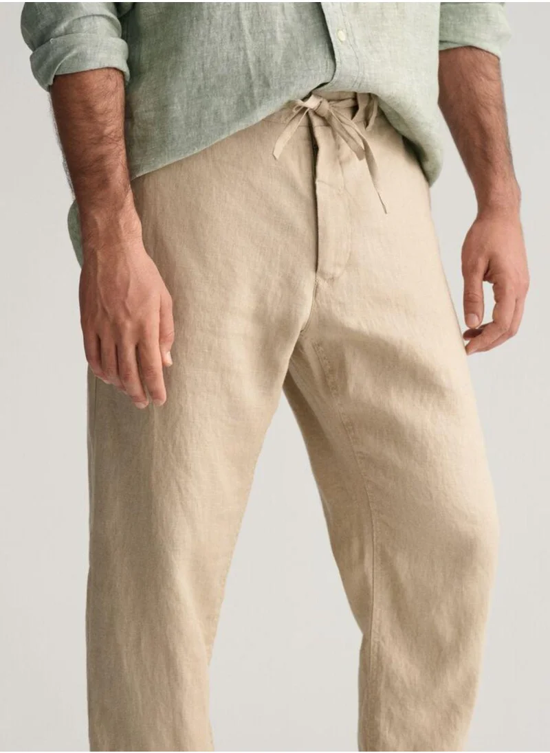 غانت Gant Relaxed Fit Linen Drawstring Pants