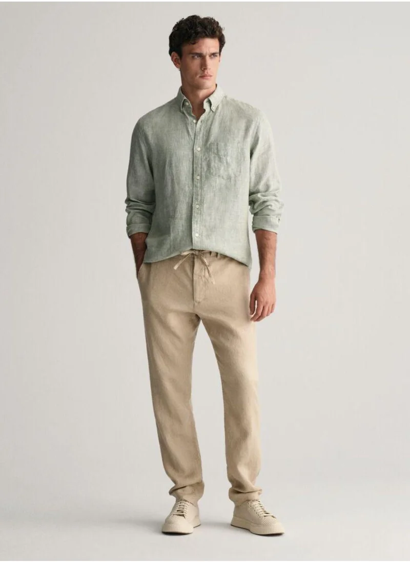 غانت Gant Relaxed Fit Linen Drawstring Pants