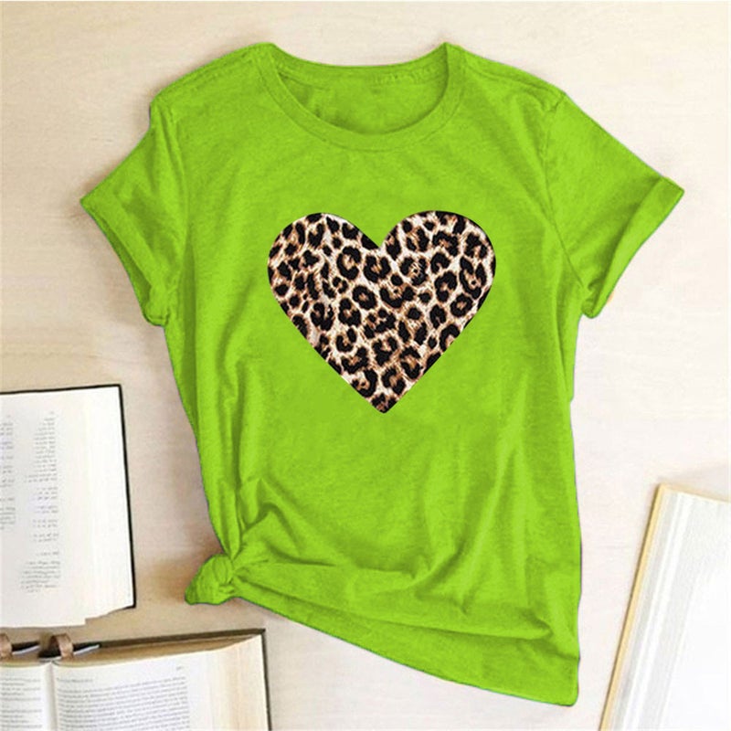 Wish Independent Station Leopard Love Print Short Sleeve T-Shirt - Image 5