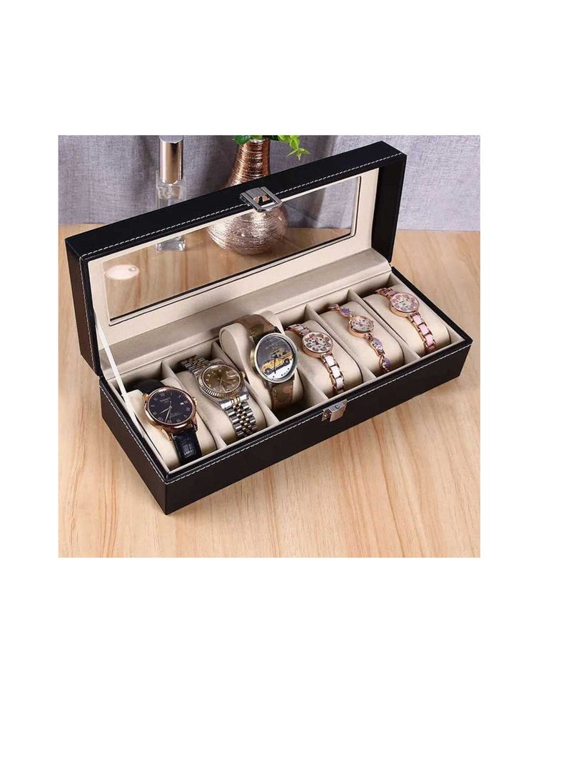 Generic - Men's Watch Organizer For 6 Watches - Image 1