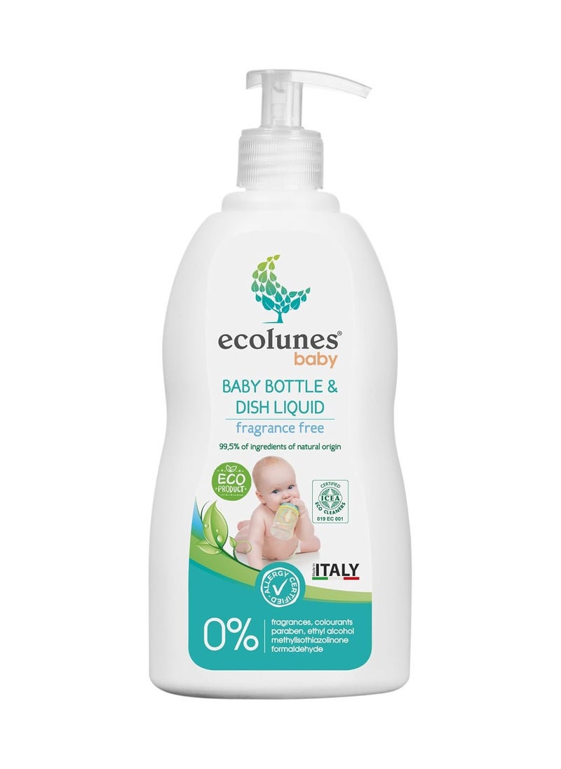 Ecolunes - Ecolons Hypoallergenic Baby Bottle Liquid 500ml Best Baby Bottle Cleaner for Cleaning Baby Bottles, Nipples and Accessories Fragrance Free Baby Bottle and Dishwashing Pump Parts - Image 1