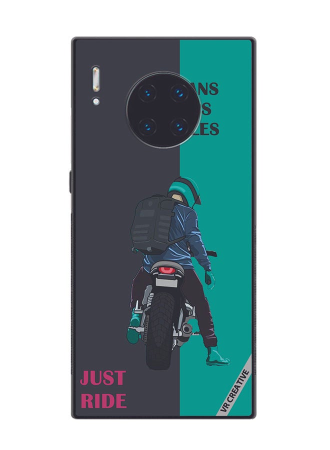 VR CREATIVE Protective Case Cover For Huawei Mate 30 Pro Just Ride Design Multicolour - Image 1