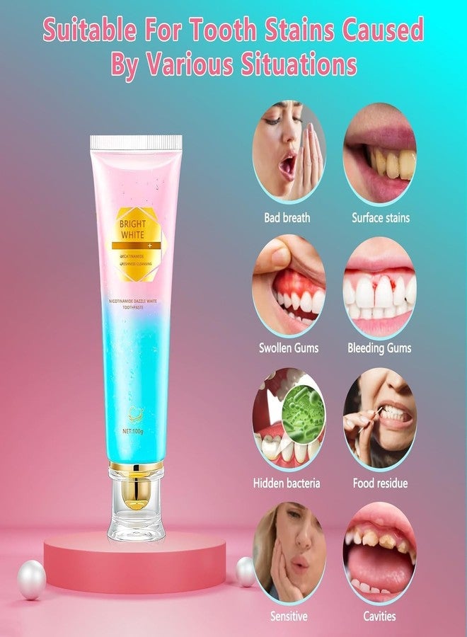 OIFVOPU Niacinamide Whitening Toothpaste for Adults, Teeth Whitening Tooth Paste, Brilliant Smile Niacinamide Toothpaste Whiten (3.53oz- 1 PCS - Image 2