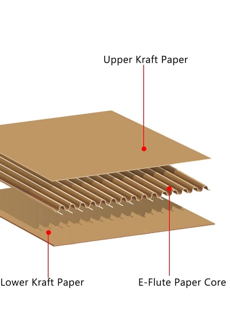 CRAFT MAGIC - CRAFT MAGIC, 10 Pack A4 (297x210mm)Cardboard Corrugated Sheets for Mailers Made with Kraft Paper, Flat Packaging Inserts for Shipping, Mailing and Arts & Crafts - Image 1