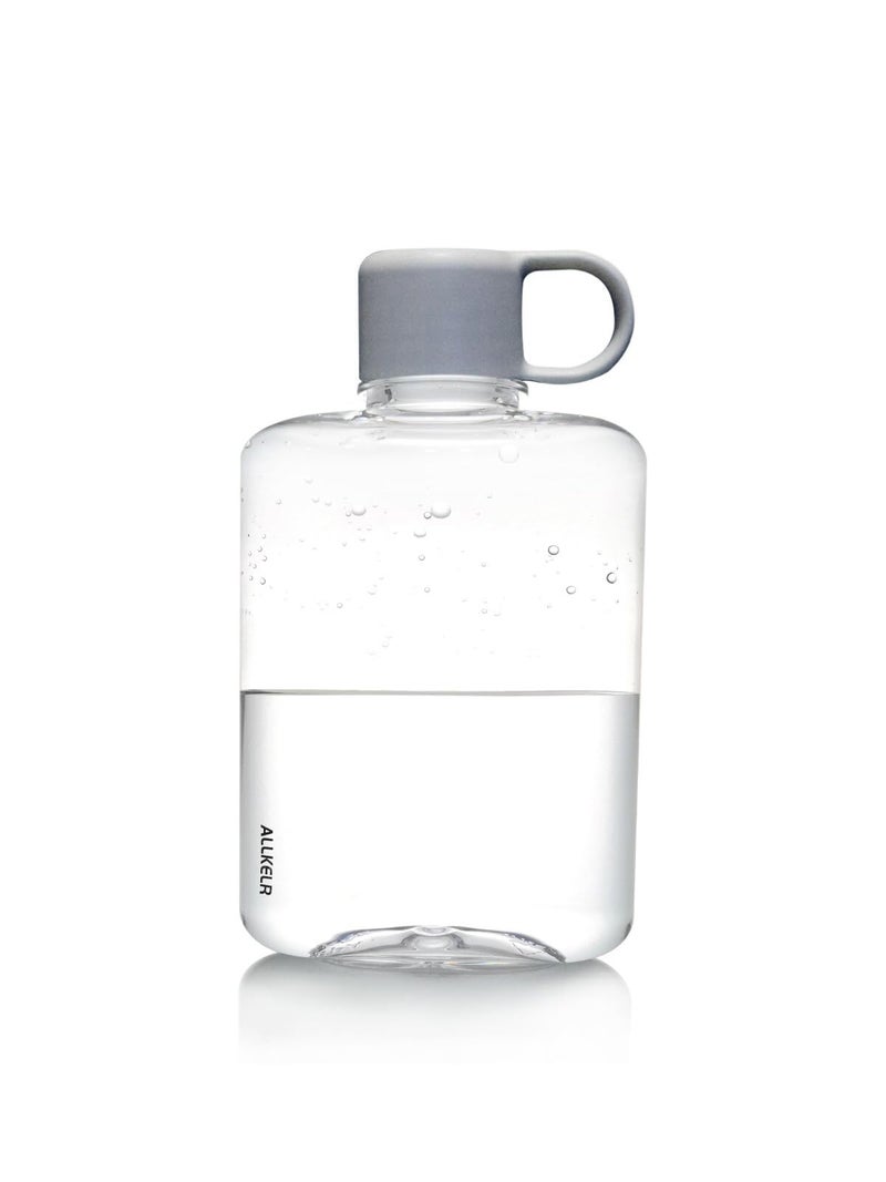 ALLKELR Portable Flat Water Bottle, BPA Free Tritan Plastic Travel Water Bottle for Camping, Fitness, Outdoor Sports, Fits Purse and Pocket (Gray, 12.2 oz) - Image 1