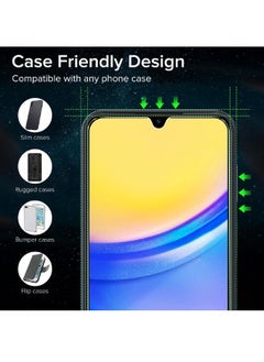 Glass 2 Pack Samsung Galaxy A15 5G Screen Protector + 2 Pack Clear Camera Lens Protector, 9H Hardness, Upgraded HD Tempered Glass, Touch Sensitive, Bubble Free, Case Friendly (Boxed, 2+2 Pack)  - Image 4