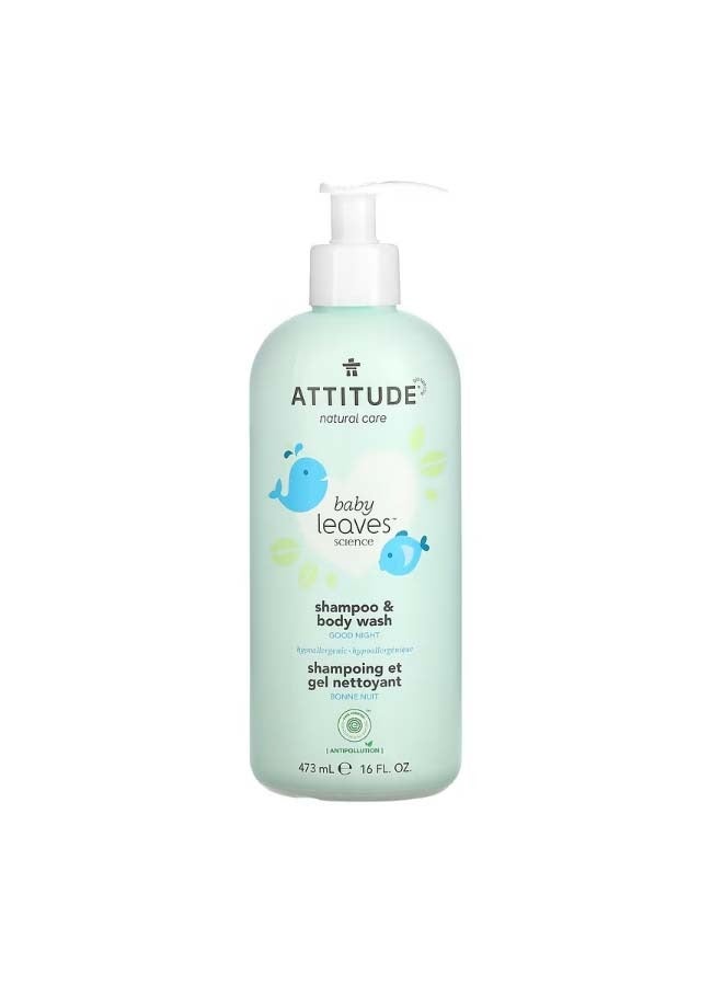 Attitude Baby Leaves Science Shampoo And Body Wash Good Night 16 fl oz 473 ml - Image 1