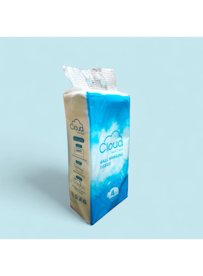 كلاود عبوة مناديل معلقة على الحائط مكونة من 4 طبقات تحتوي على 1200 منديل - Image 2