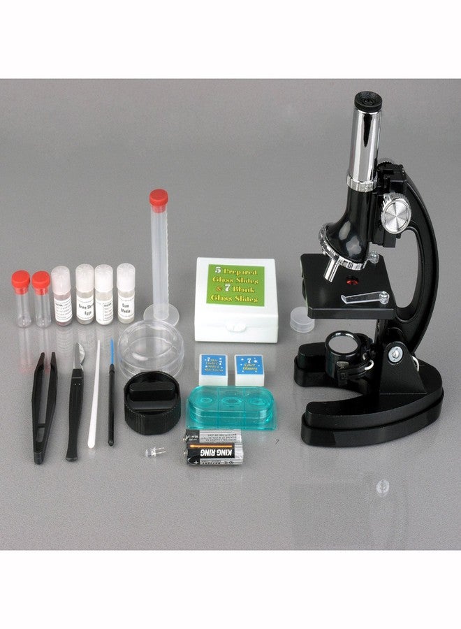AmScope M30 Series 52-Piece STEM Microscope Kit for Kids - Monocular, Portable Compound Microscope for Kids - Includes Petri Dish, Slides & More - Black - Image 4