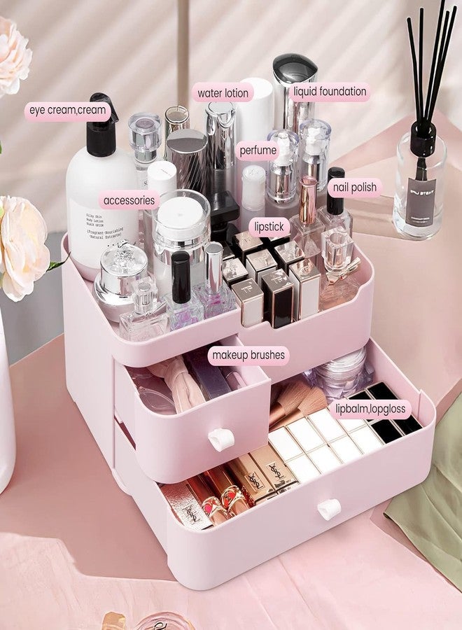 DARKNESS Plastic Makeup Organizer for Vanity, Large Skincare Organizers 8 Compartments Bathroom Organizer Cosmetic Storage (Multicolour) - Image 3