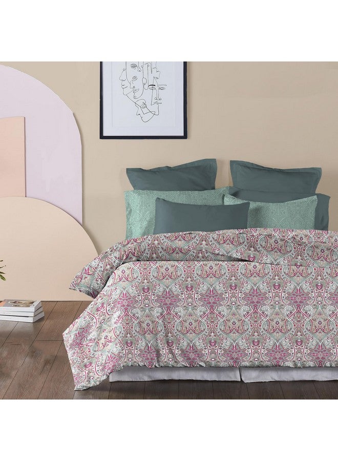 Trident شريحة سرير تريديانت الناعمة والمريحة للسرير المزدوج، 210 TC شريحة سرير قطن 100%، ناعمة وقابلة للتنفس، شريحة سرير بحجم كينغ مع 2 غطاء وسادة - فيكتوريا - Image 2