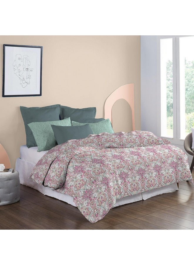 Trident شريحة سرير تريديانت الناعمة والمريحة للسرير المزدوج، 210 TC شريحة سرير قطن 100%، ناعمة وقابلة للتنفس، شريحة سرير بحجم كينغ مع 2 غطاء وسادة - فيكتوريا - Image 1