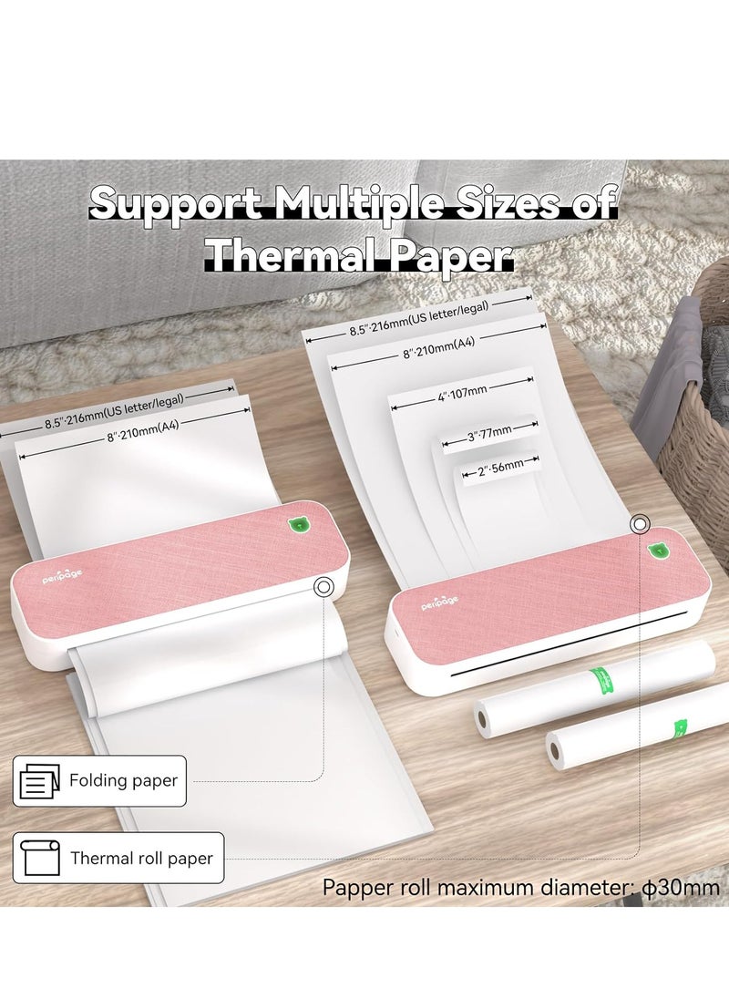 PeriPage - PeriPage A40 Thermal Portable A4 Printer, Wireless Inkless Bluetooth Mobile Travel Printer, Compatible with Android and iOS, Prints Documents - Image 1