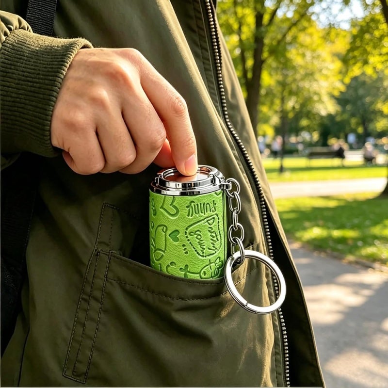 Coin Holder Keychain 2-In-1 Compact Coin Storage Durable Zinc Alloy - Secure Spring-Loaded Snap Closure Keychain Change Holder for Parking Meters - Image 4