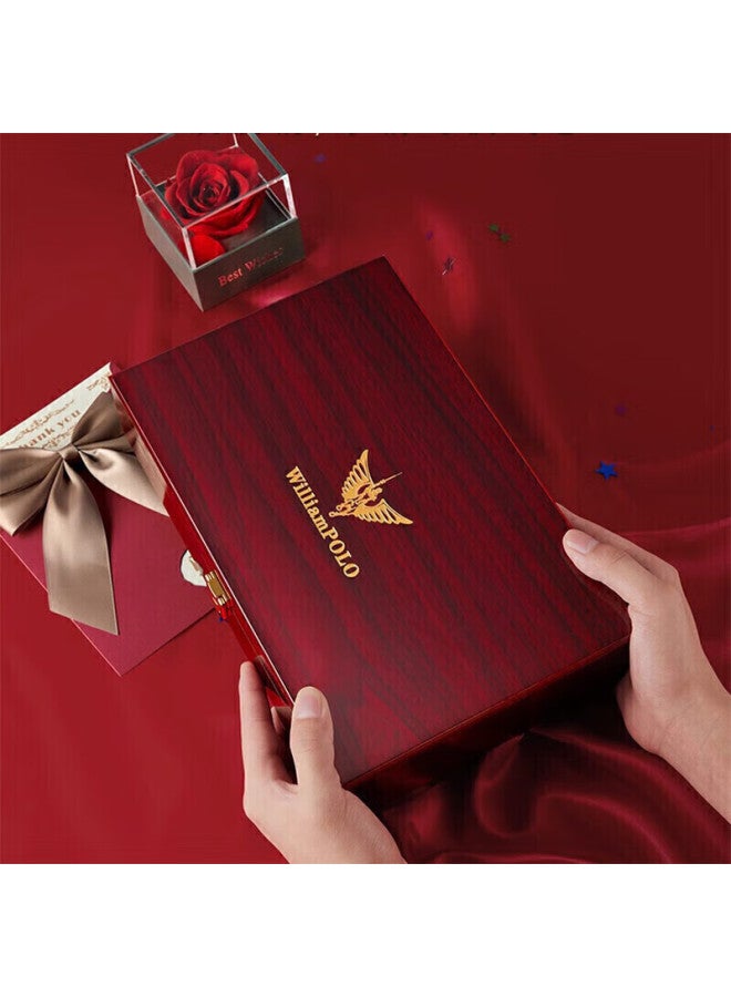 Williampolo Men's Automatic Buckle Belt Gift Box, Top-grain Leather Trouser Belt, Valentine's Day Gift For Boyfriend - Image 1