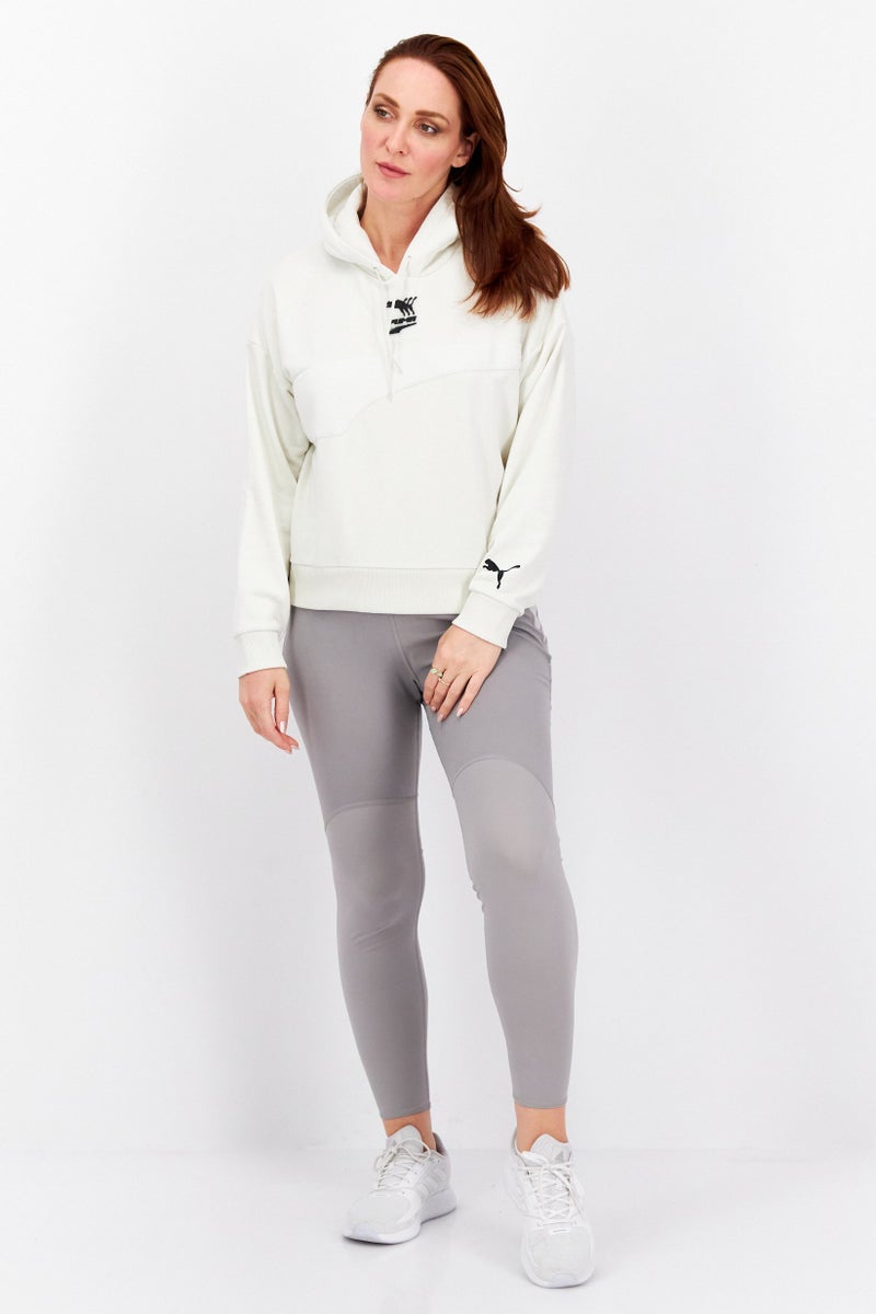 PUMA Women Sportswear Fit Brand Logo Sweatshirts, Half White - Image 4