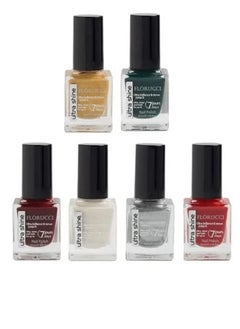 FLORUCCI 6 Colors Nail Polish Set Multi Color  - Image 1