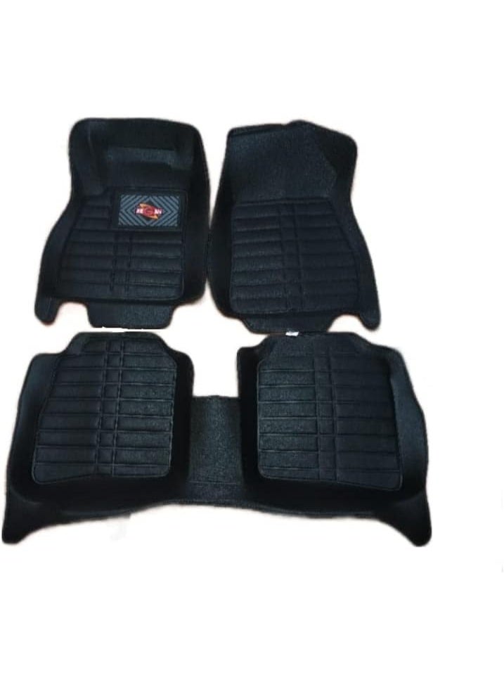 5D Car Floor Mats Set 2023 – 3 Pieces Pressed Leather with Non-Slip Base – Universal Fit - Image 2