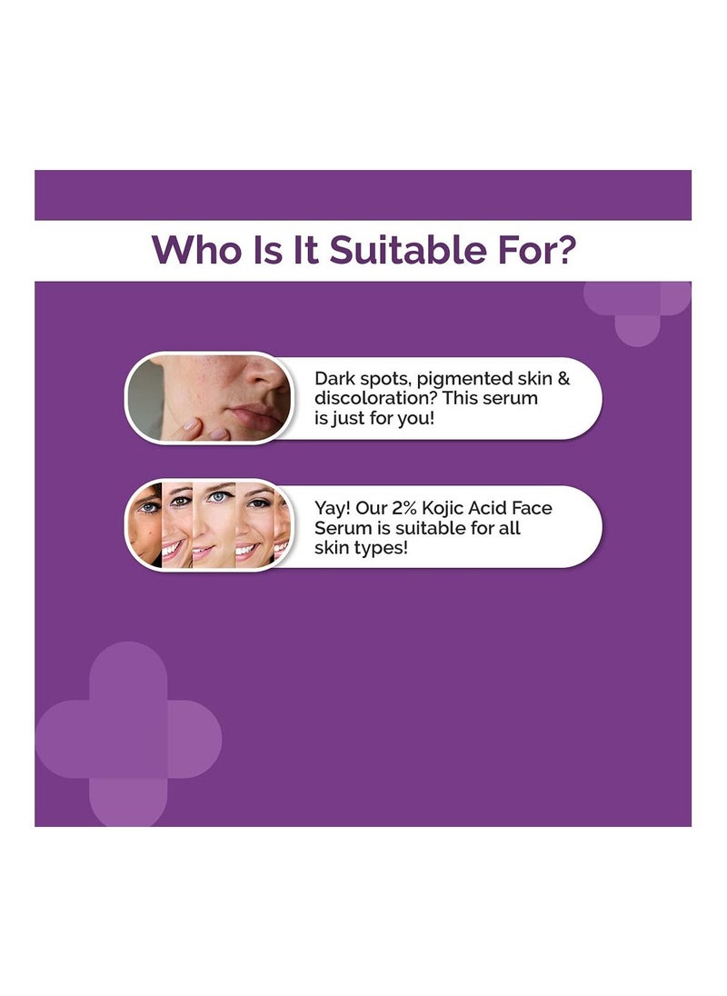THE derma Co - 2% Kojic Acid Face Serum With 1% Alpha Arbutin & Niacinamide For Dark Spots & Pigmentation 30ml - Image 1