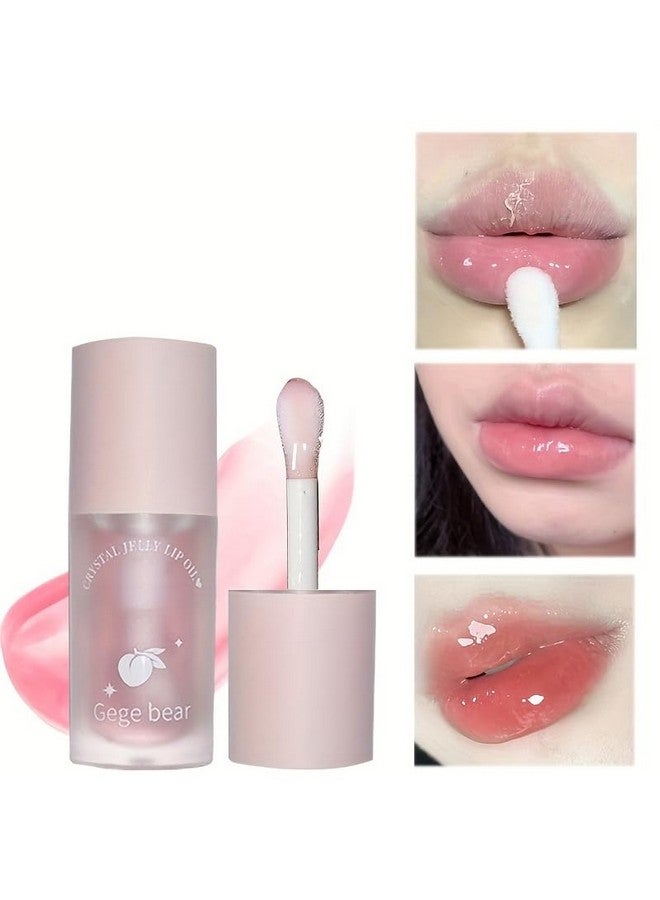 Gege Bear Crystal Jelly Lip Oil in Sweet Peachy Shade - Hydrating, Glossy, and Fruity Lip Care for Soft, Smooth Lips with a Luscious Peach Flavor - Image 5