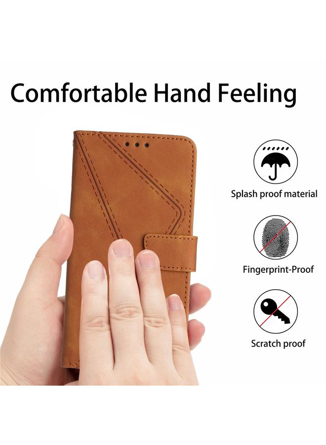 S-TOP Case For Samsung Galaxy M34 5G Stitching Embossed Leather Phone Case - Image 5