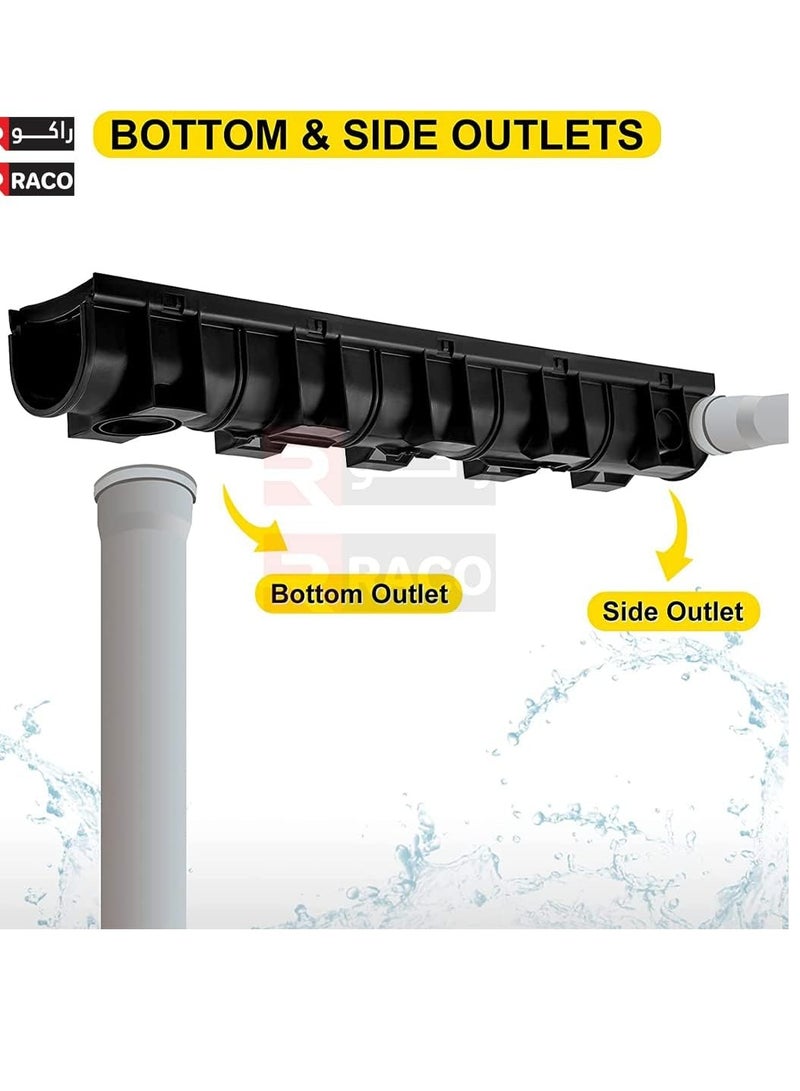 RACO Floor Grating Channel Drain with Drainage Trench Garage Floor Drain 1Mtr Length Metal and Plastic  - Image 4