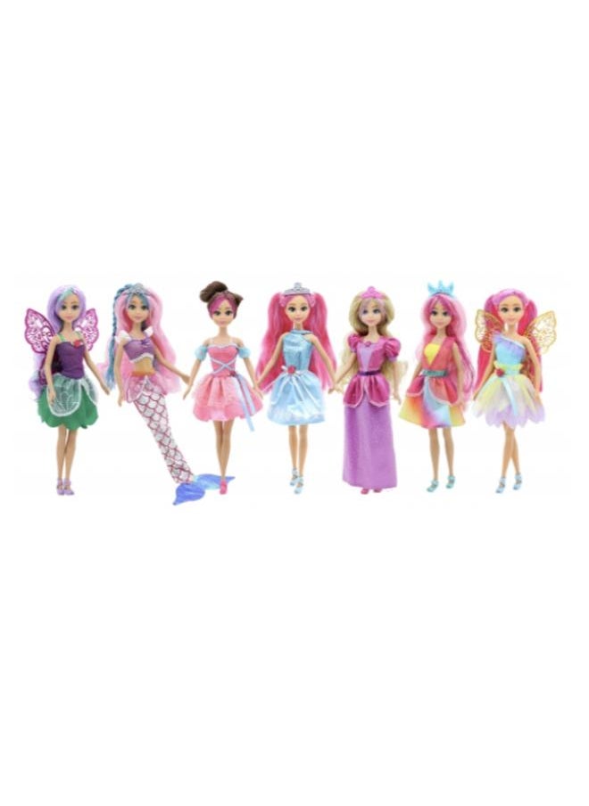 Funville Pack Of 7 Dreameez Fantasy Dolls  Set  - Image 1