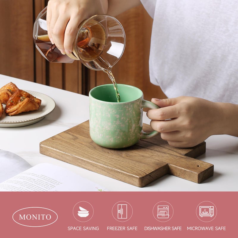 MONITO 12 OZ Coffee Mugs Set of 6, Modern Coffee Mugs Set with handle for Tea/Latte/Cappuccino/Milk/Cocoa. - Image 2