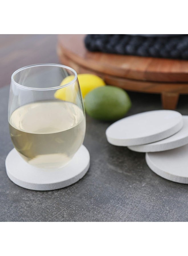 Thirstystone Sandstone Coasters, 4 inch round, Plain Natural - Image 2