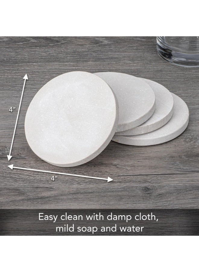Thirstystone Sandstone Coasters, 4 inch round, Plain Natural - Image 4