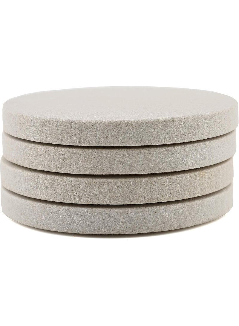 Thirstystone Sandstone Coasters, 4 inch round, Plain Natural - Image 3