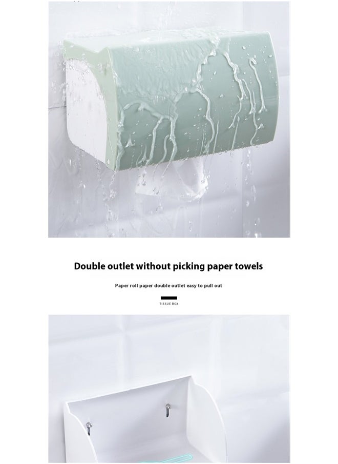 yongsheng Wall Mounted Toilet Paper Dispenser，Tissue Box Lid Holder, Wall-Mounted Paper Roll Holder,  Holder for Kitchen, Toilet, Washroom and Utility Room  - Image 3