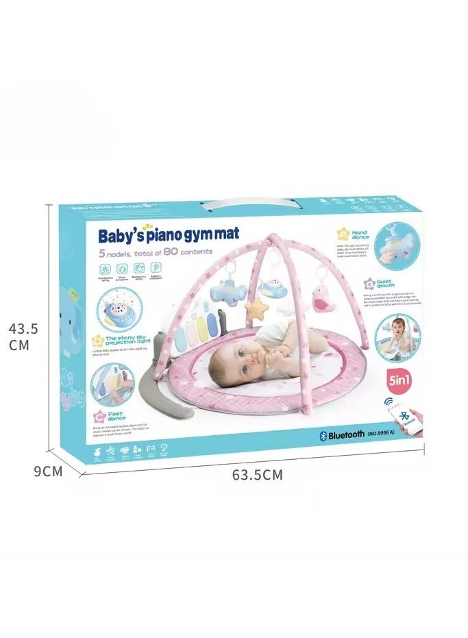 bellanina Kick-and-Play Piano Play Mat with Remote, Light Projector, and Music for Babies - Image 2