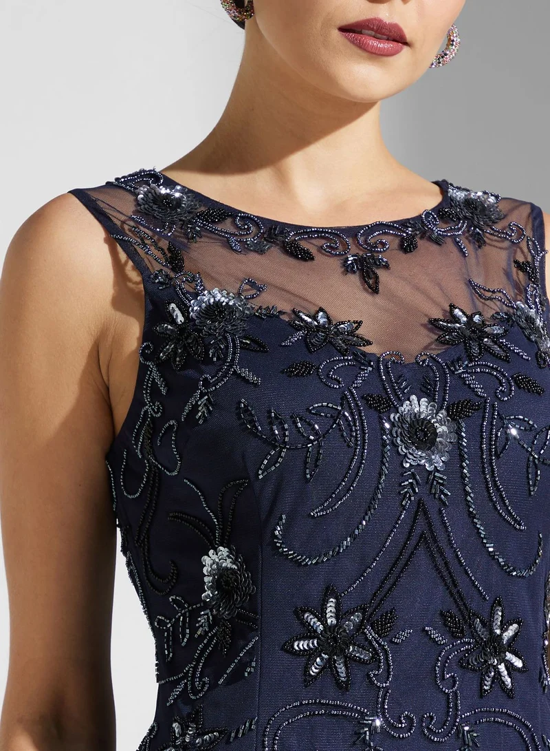 Namshi x Floral Beaded Gown