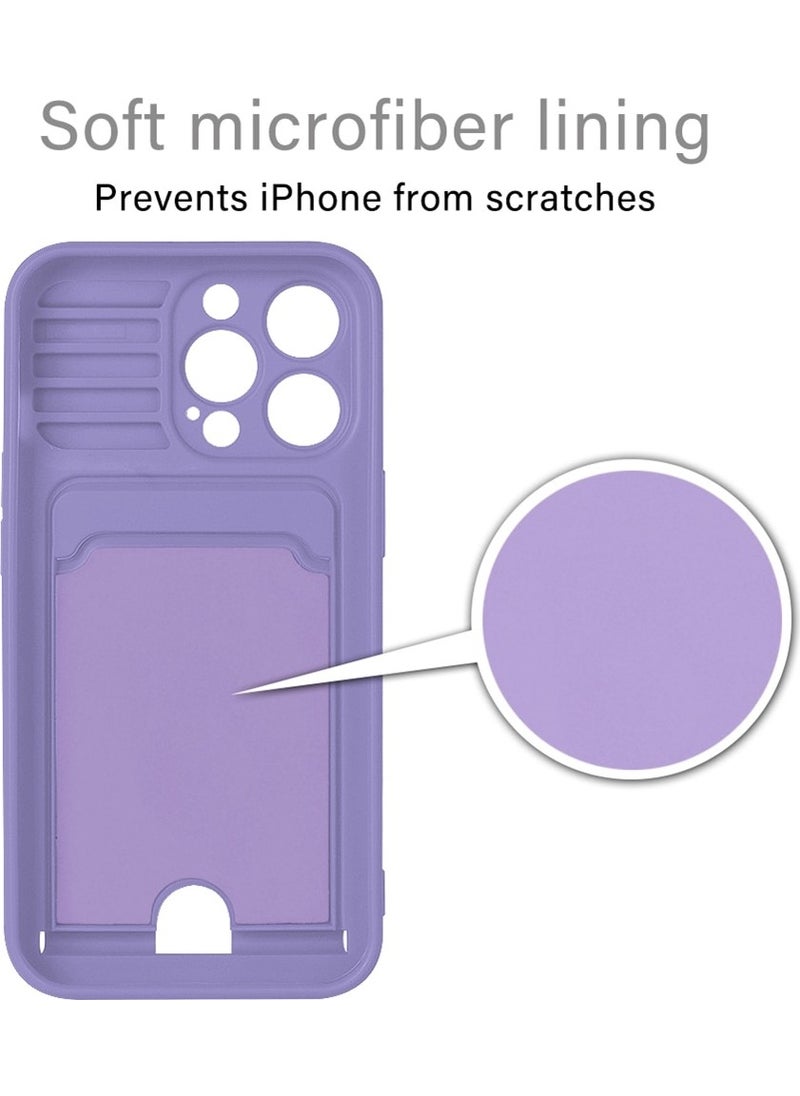 Nevarium - iPhone 14 Pro Max Case String Lens Sliding Ring Business Card Silicone Zuma - Image 1