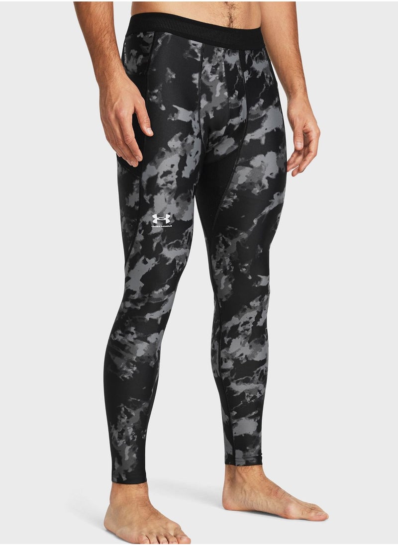 UNDER ARMOUR - Heatgear Isochill Printed Compression Leggings - Image 1