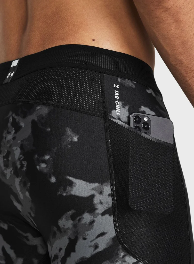 UNDER ARMOUR Heatgear Isochill Printed Compression Leggings