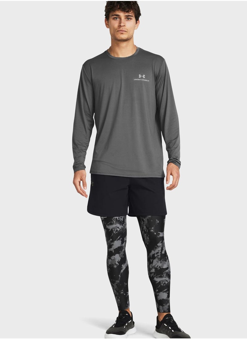 UNDER ARMOUR - Heatgear Isochill Printed Compression Leggings - Image 1