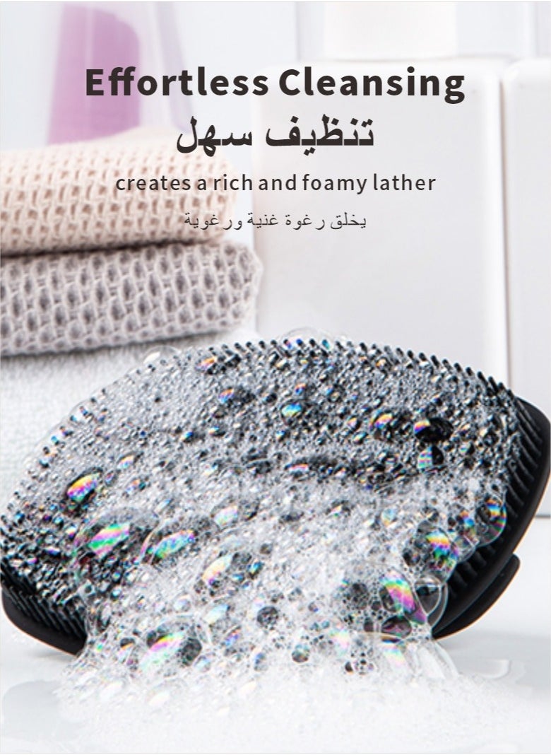 يدمال حمام فرشاة الجسم لطيف دش الغسيل للرجال أو النساء تطهير الجلد ، أسود  - Image 4
