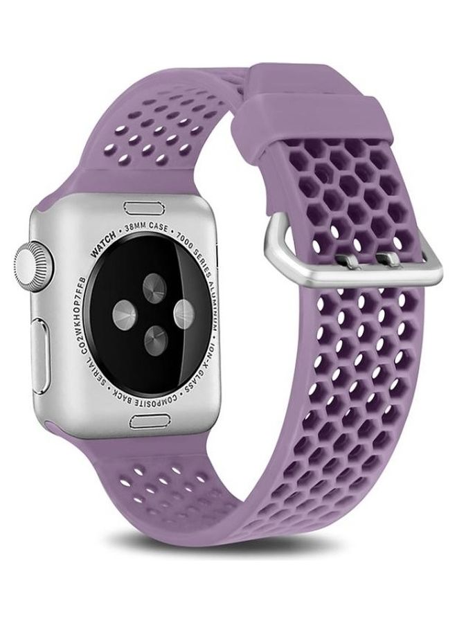 نيبمينينت سوار بديل لساعة أبل سيريس 7/6/5/4/3/2/1/SE مقاس 38/40/41 مم ارجواني فاتح - Image 1